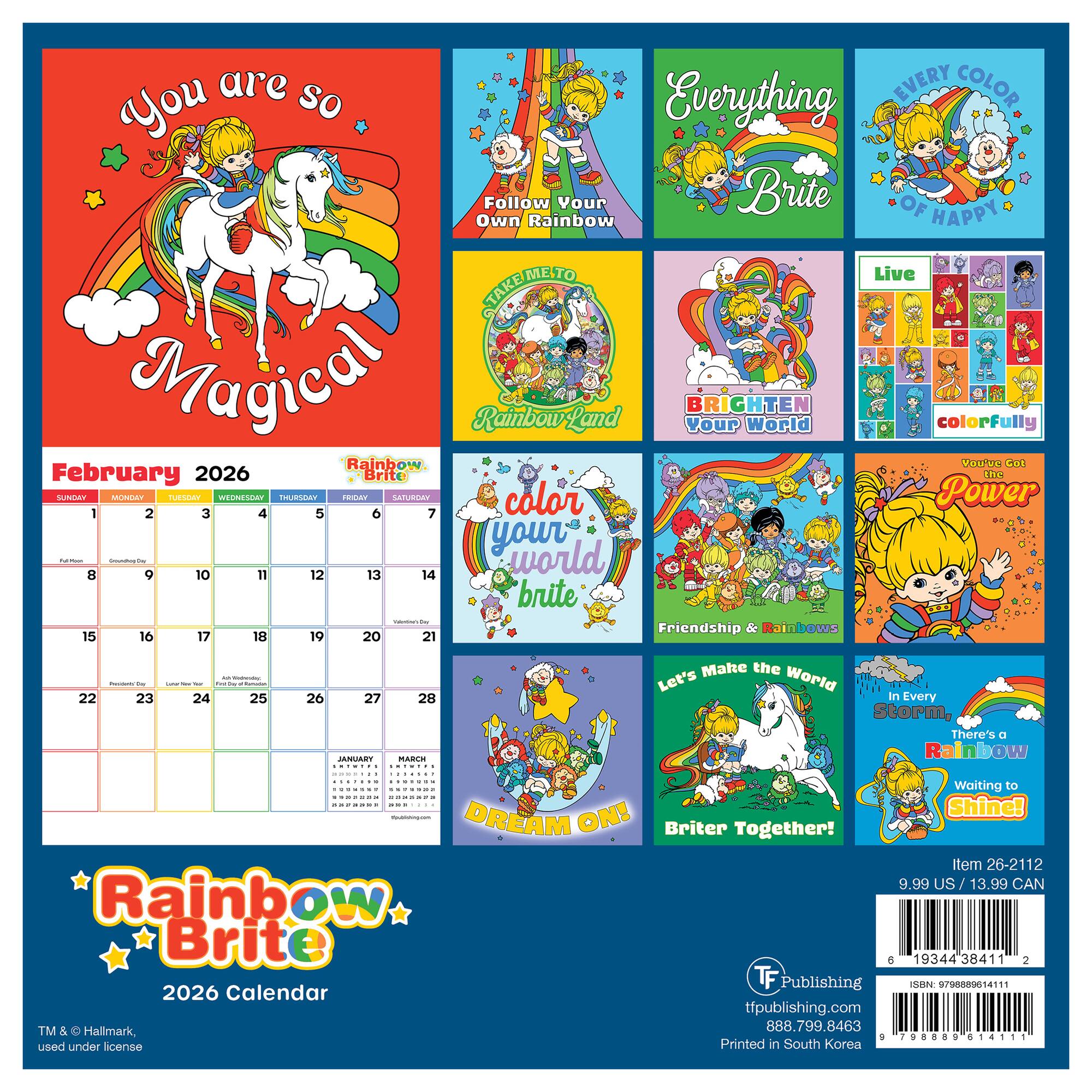 2026 Rainbow Brite Mini Calendar